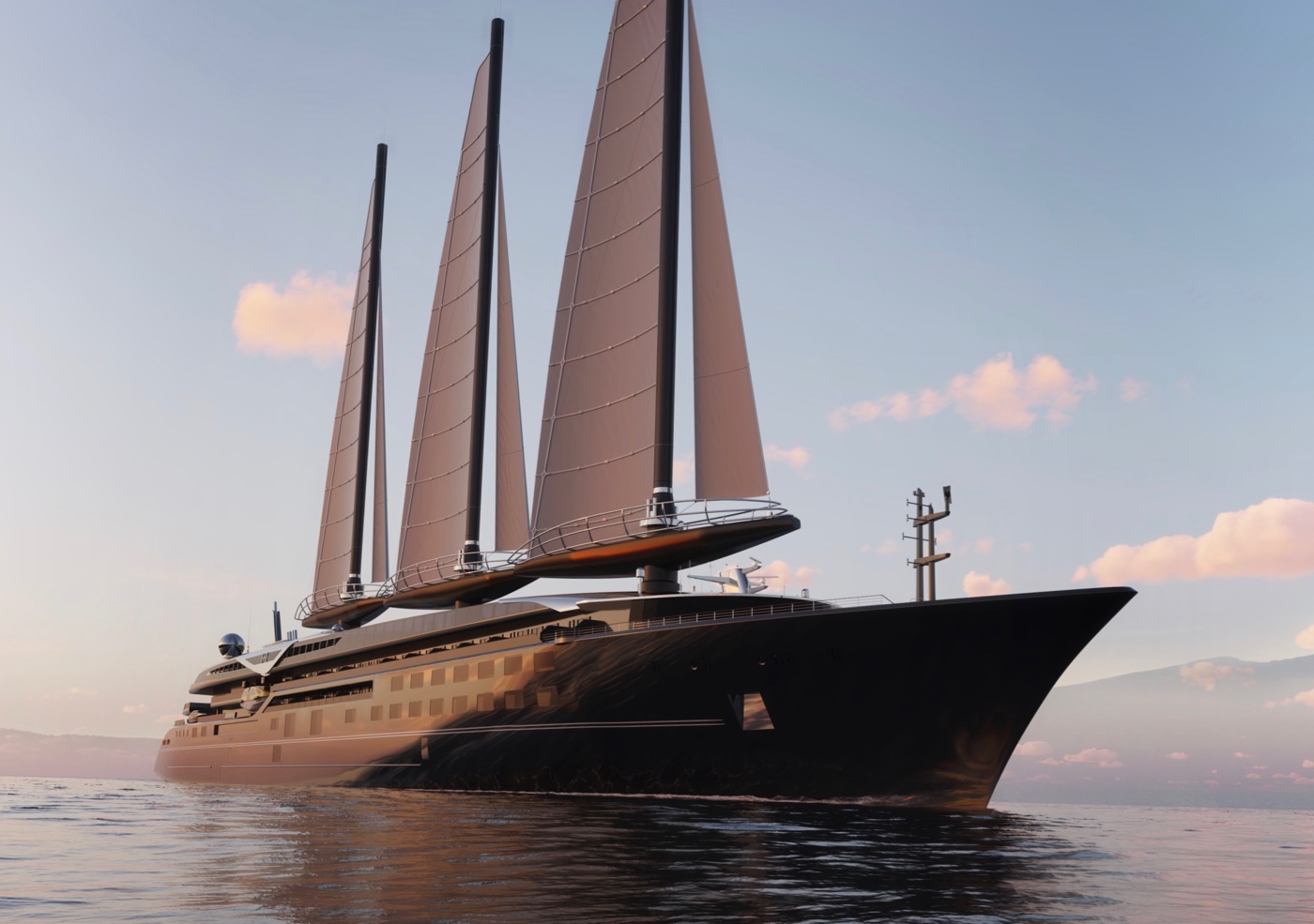 © Maxime d'Angeac & Martin Darzacq for Orient Express, Accor  - Yacht front prow pink