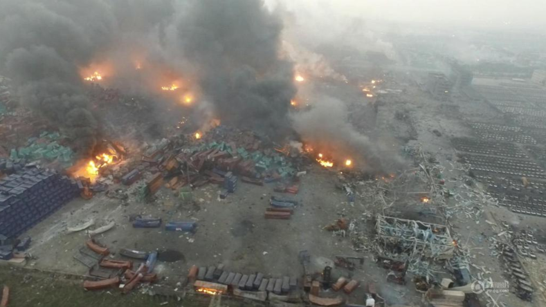 Catastrophe de Tianjin - Impression d'écran