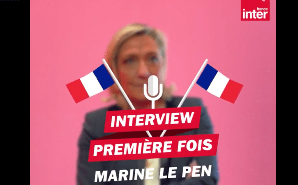 Communication politique : « France Inter » divisé sur un message de Marine Le Pen