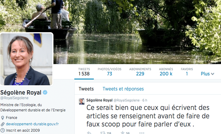 Ségolène Royal dément la hausse des prix de l’électricité