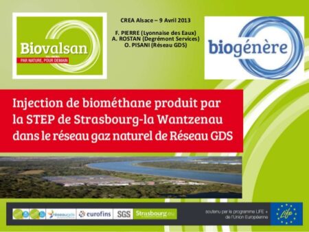 Strasbourg, du gaz à partir du traitement d’eaux usées