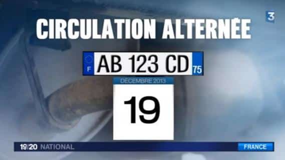 Pollution, la circulation alternée édition 2015