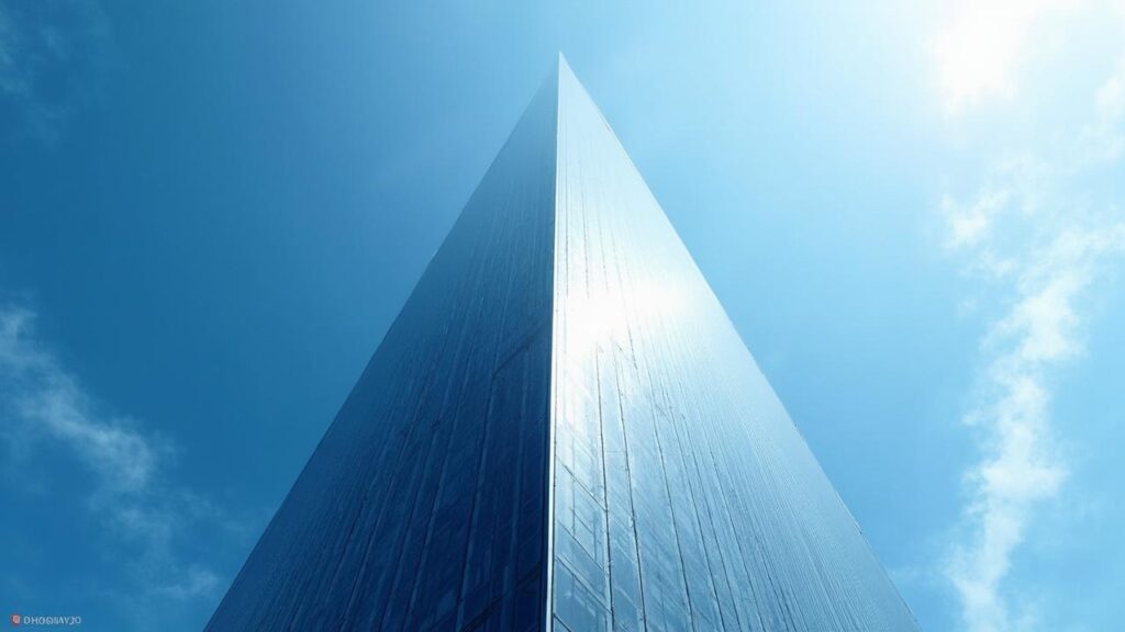 Immeuble de verre moderne à l'architecture audacieuse et élégante